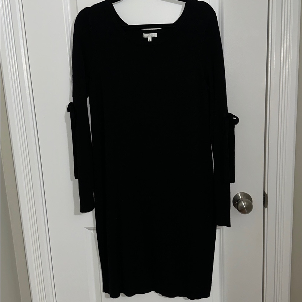 Sz M RW & Co Camber & Grace Black Long Sleeve Dress with arm details. Worn once!